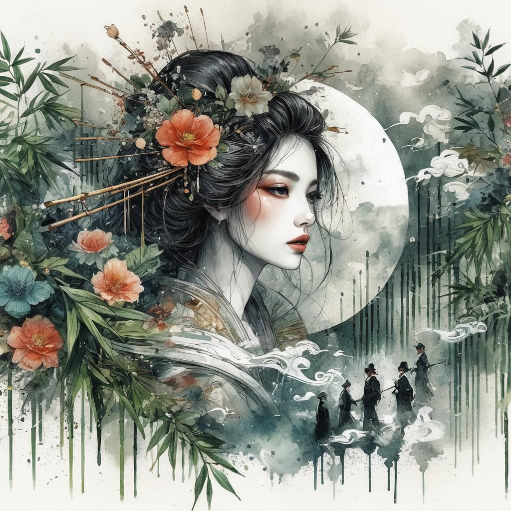 Detailed Princess Kaguya Illustration