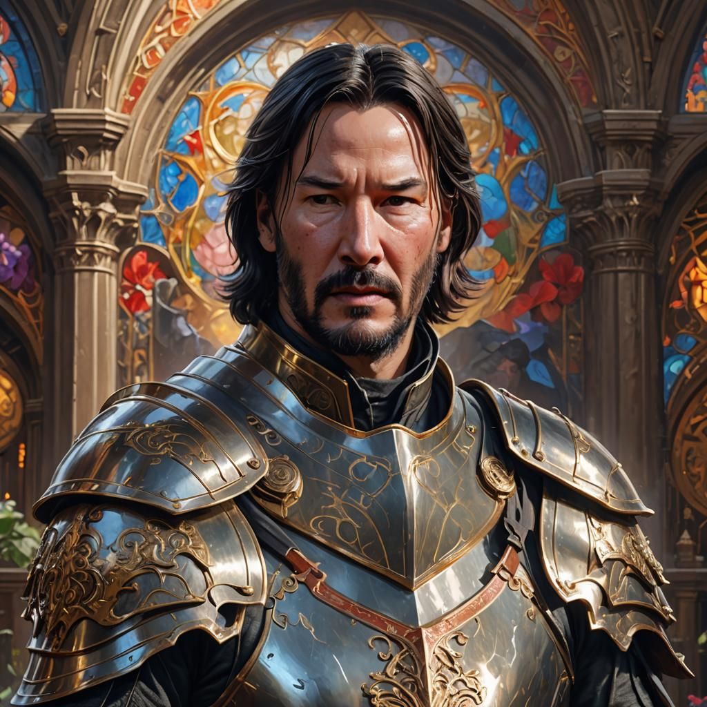Keanu Reeves as Knight: Fantasy Portrait