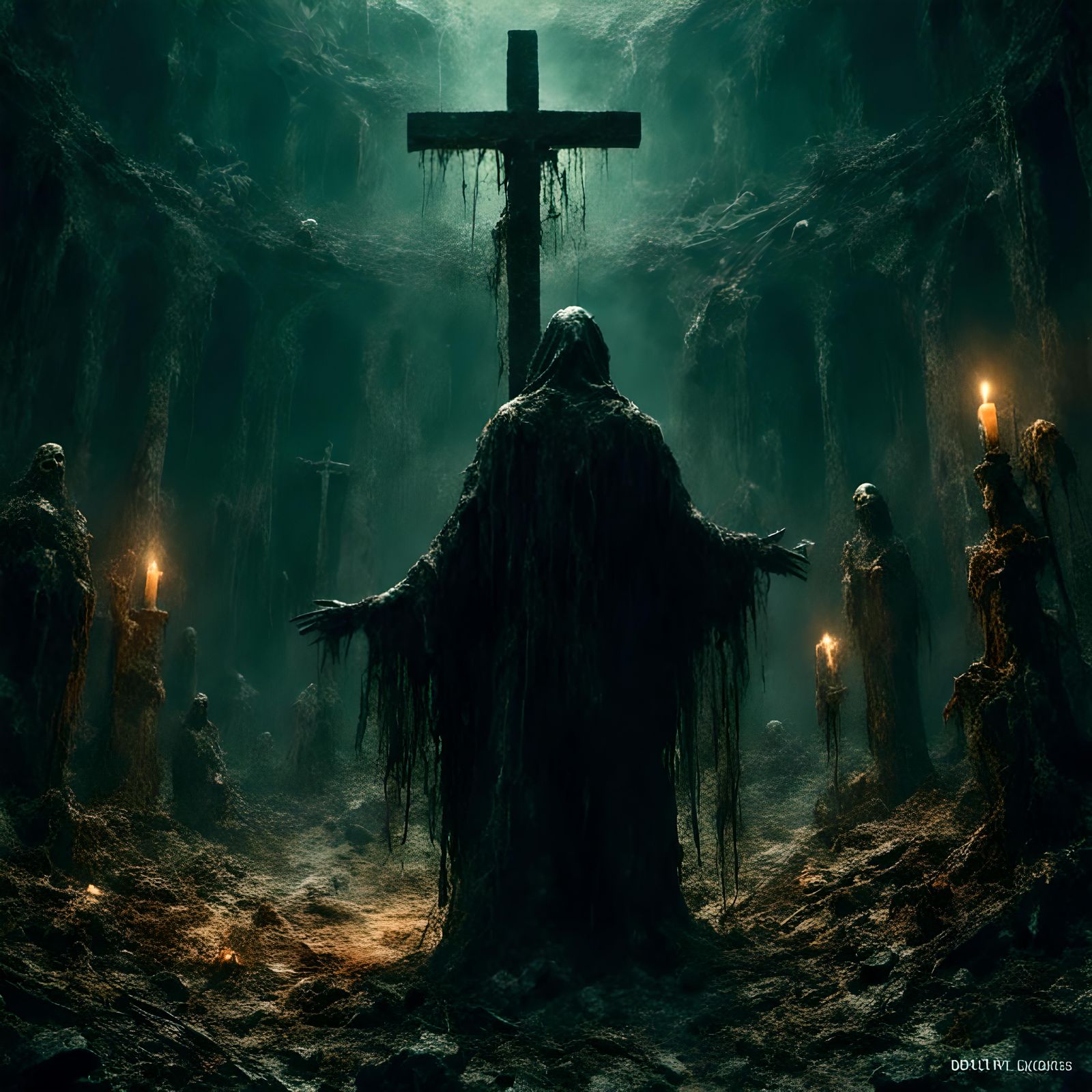 Macabre Crucifix in Dark Funeral Style