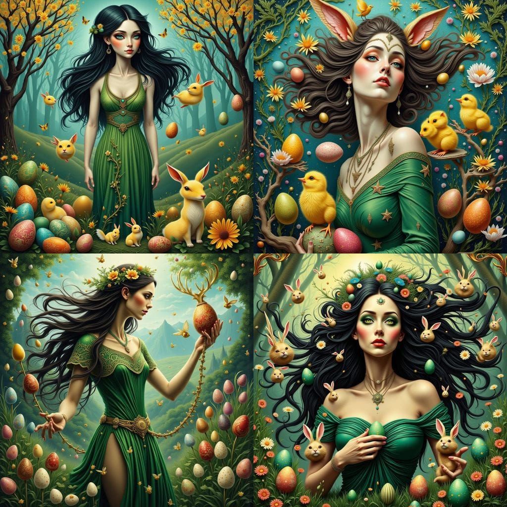 Whimsical Celtic Goddess Rosmerta in Modern Fertility Celebr...