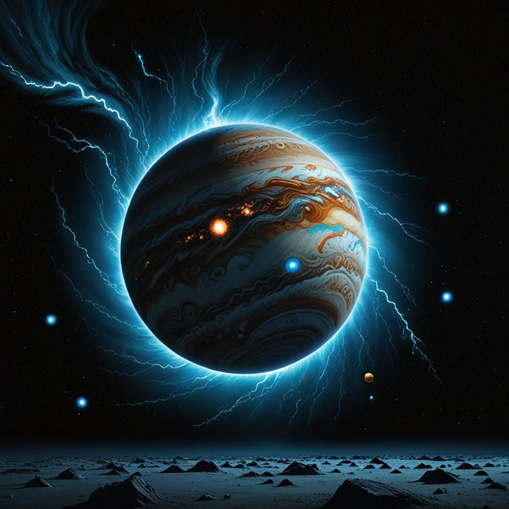 Electric Storm on Jupiter: A Vision of Prosperity