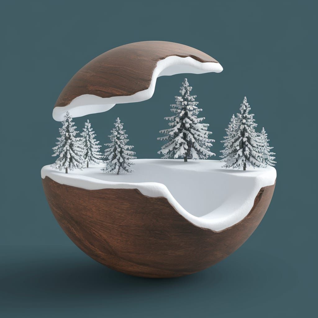 Fractions of a Winter World in Wood