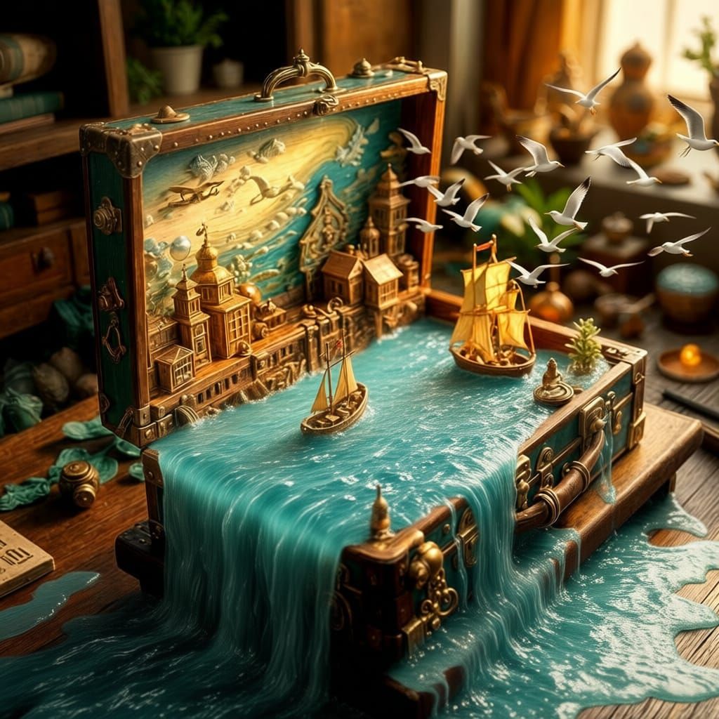 Overflowing Suitcase