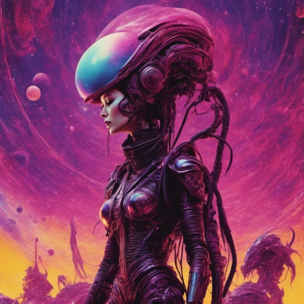 Alien Biopunk Character in Murraypunk Style