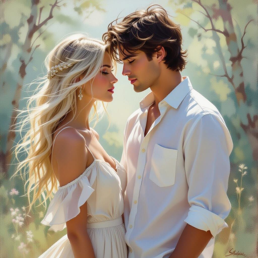 Intimate Alla Prima Portrait of Young Couple