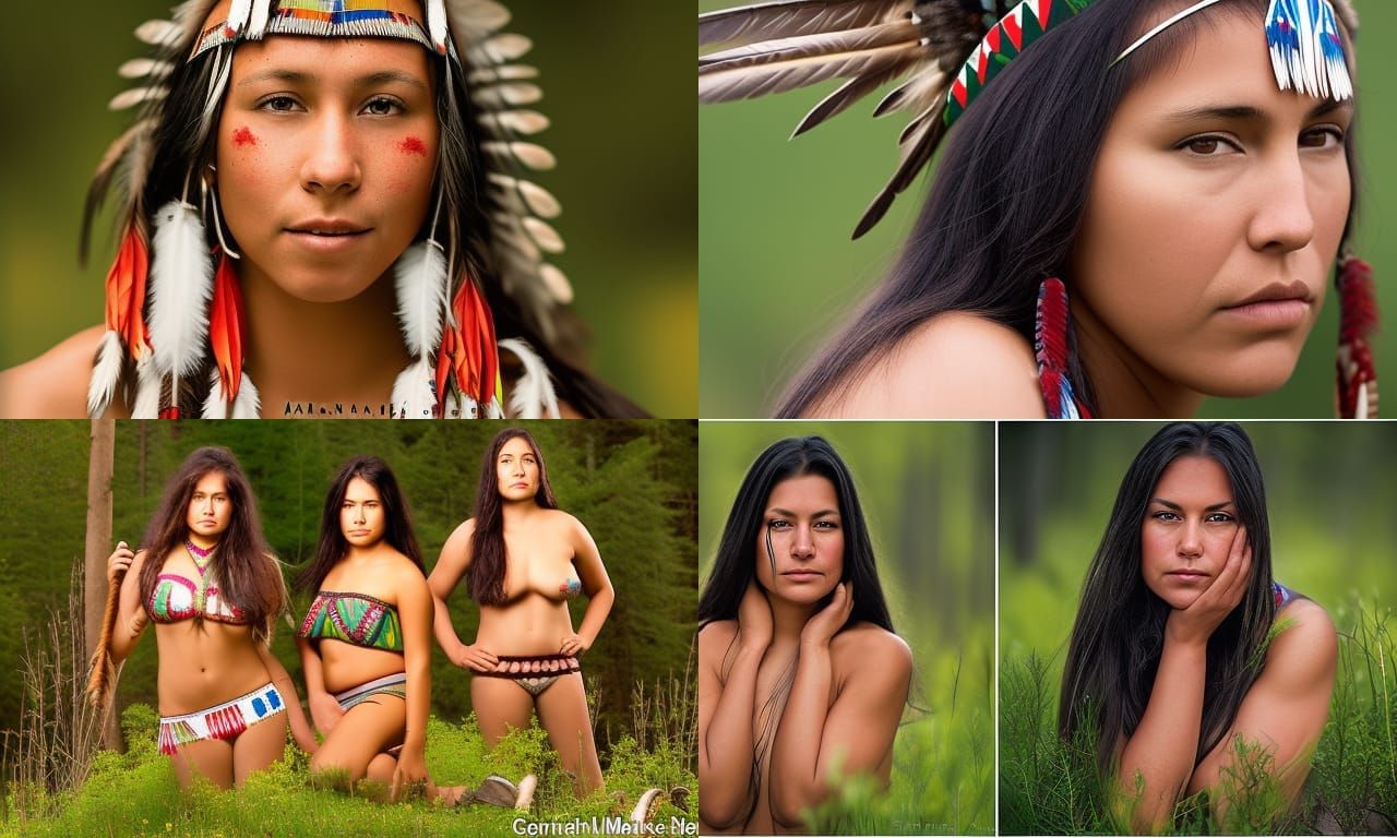 Native American Woman Portrait in Natural Light