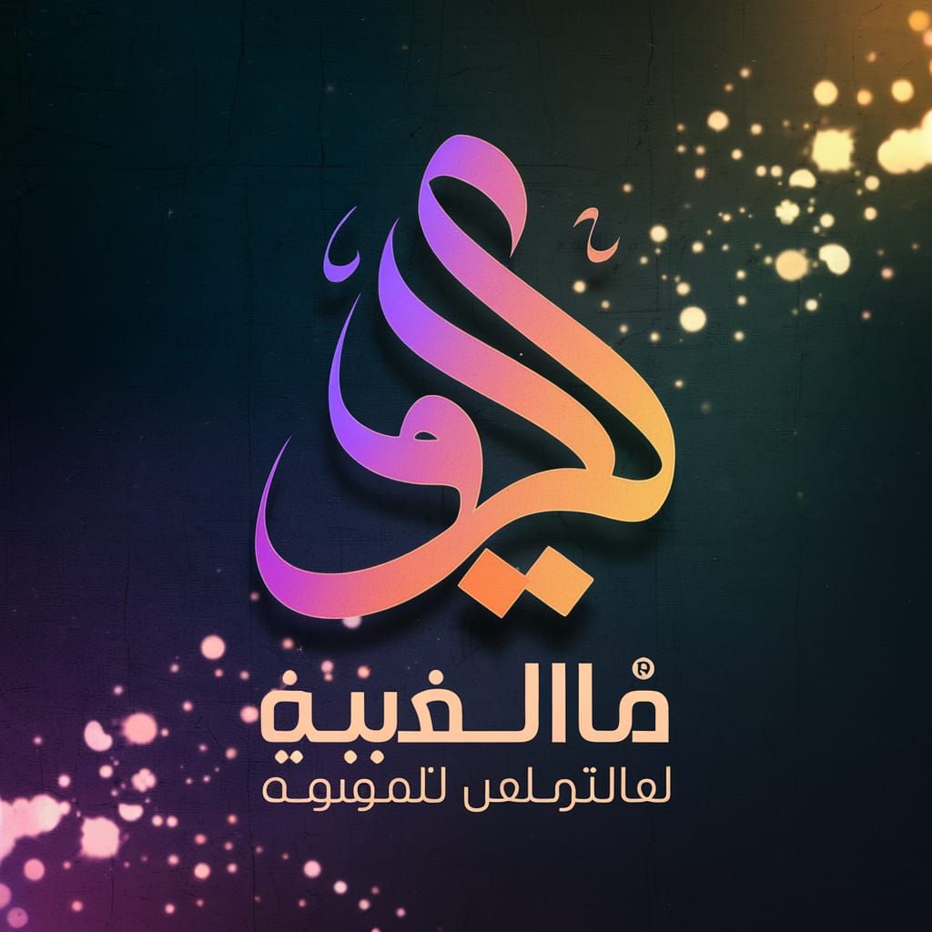 Modern Arabic Logo Design with Gradient and Cosmic Feel
