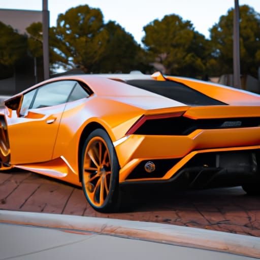 Orange Lamborghini Huracan in Professional Photo