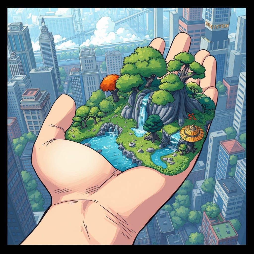 Anime Forest Ecosystem in the Palm of Hand