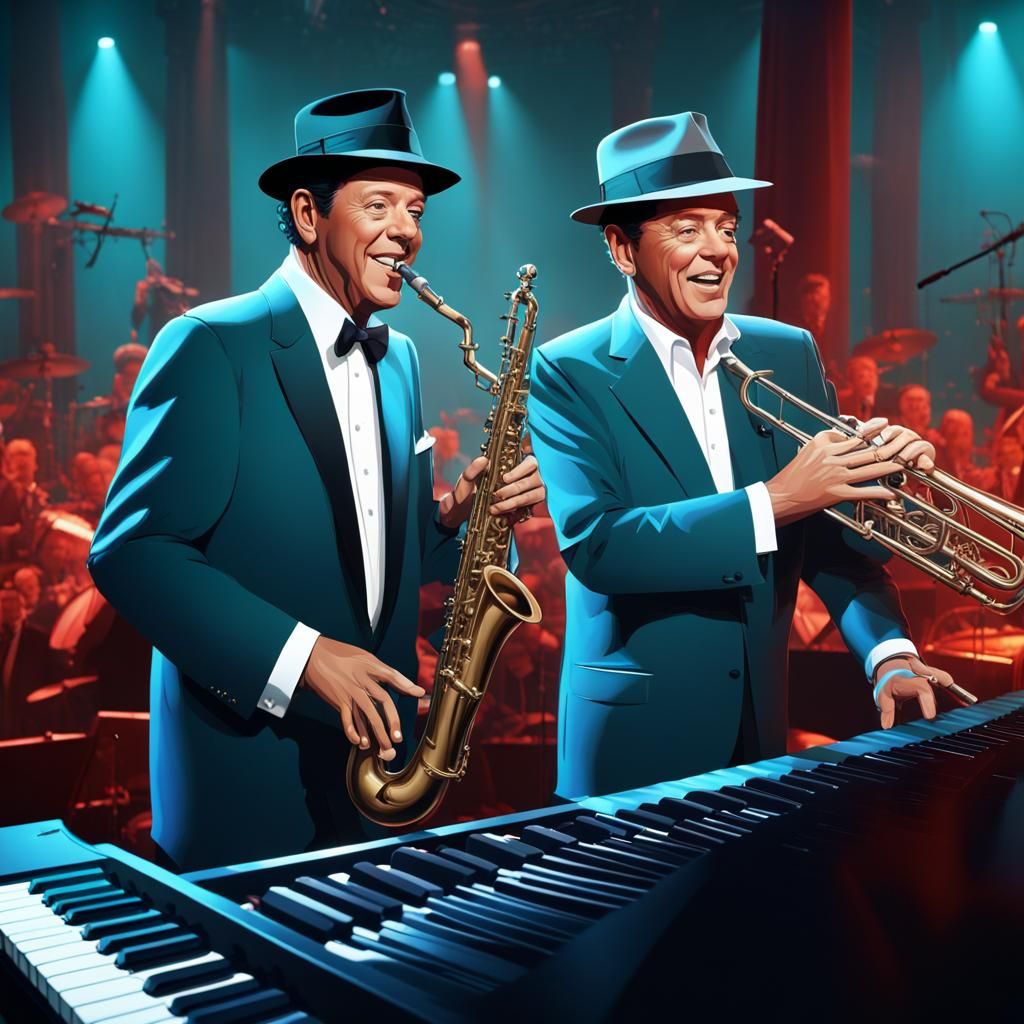 Dean Martin and Frank Sinatra: Petrol-Colored Harmony