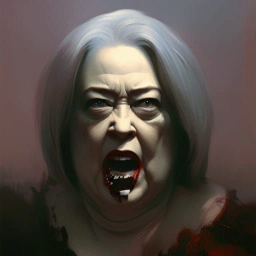 Detailed Horror Portrait of Kathy Bates