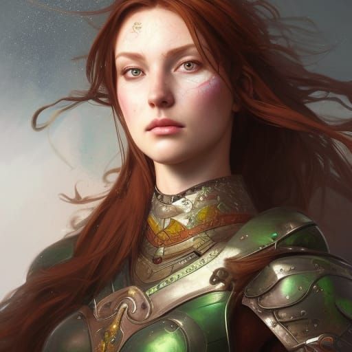 Cleric Elf Portrait in Detailed Fantasy Art Style