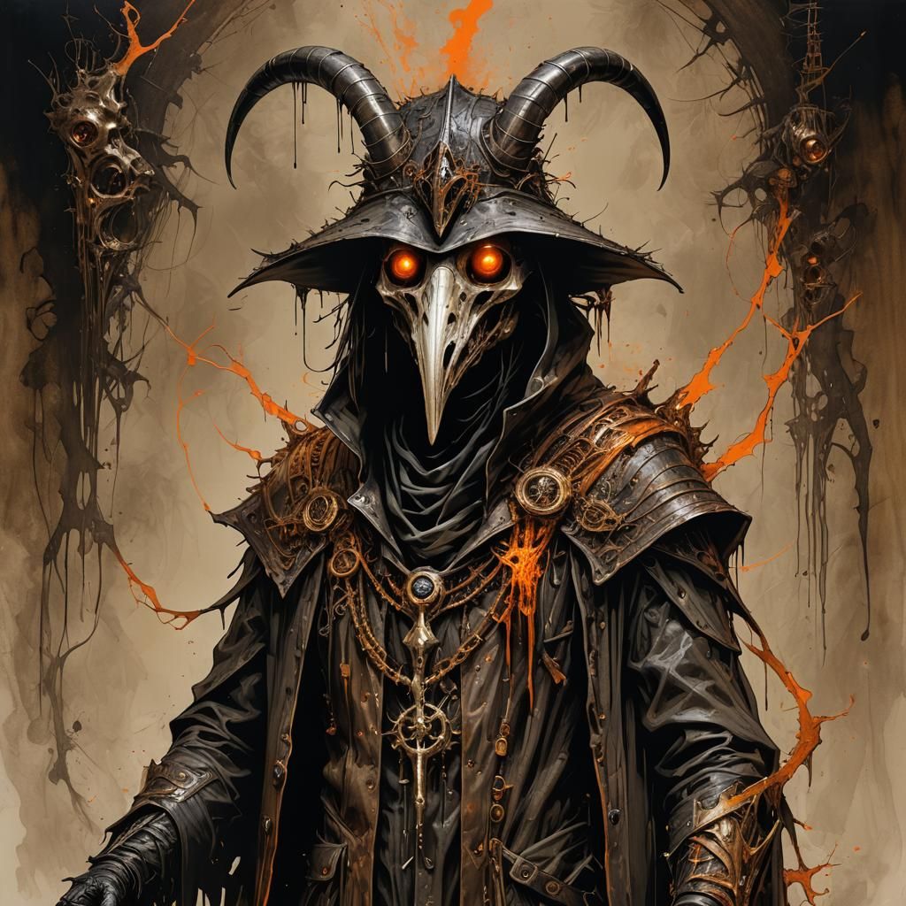 Zombiecore Plague Doctor Goat Concept Art