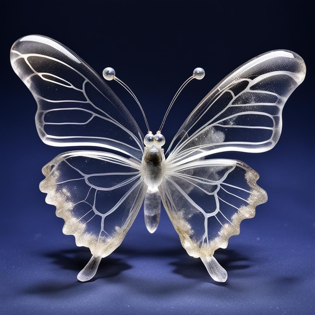 Quartz Butterfly: Crystalline Insect Art