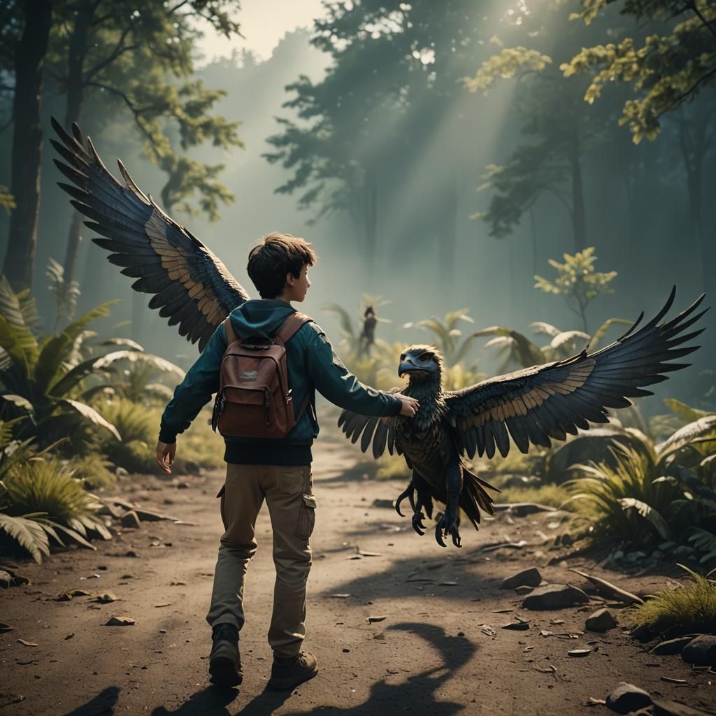 Winged Boy Animation: Cinematic Film Still