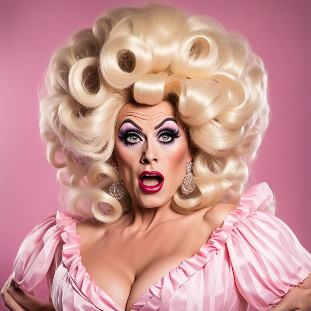 Scared 60s Housewife Drag Queen Portrait