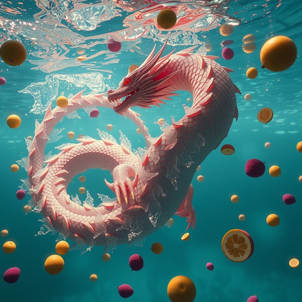 Ethereal Water Dragon Emerges from Dream Realm