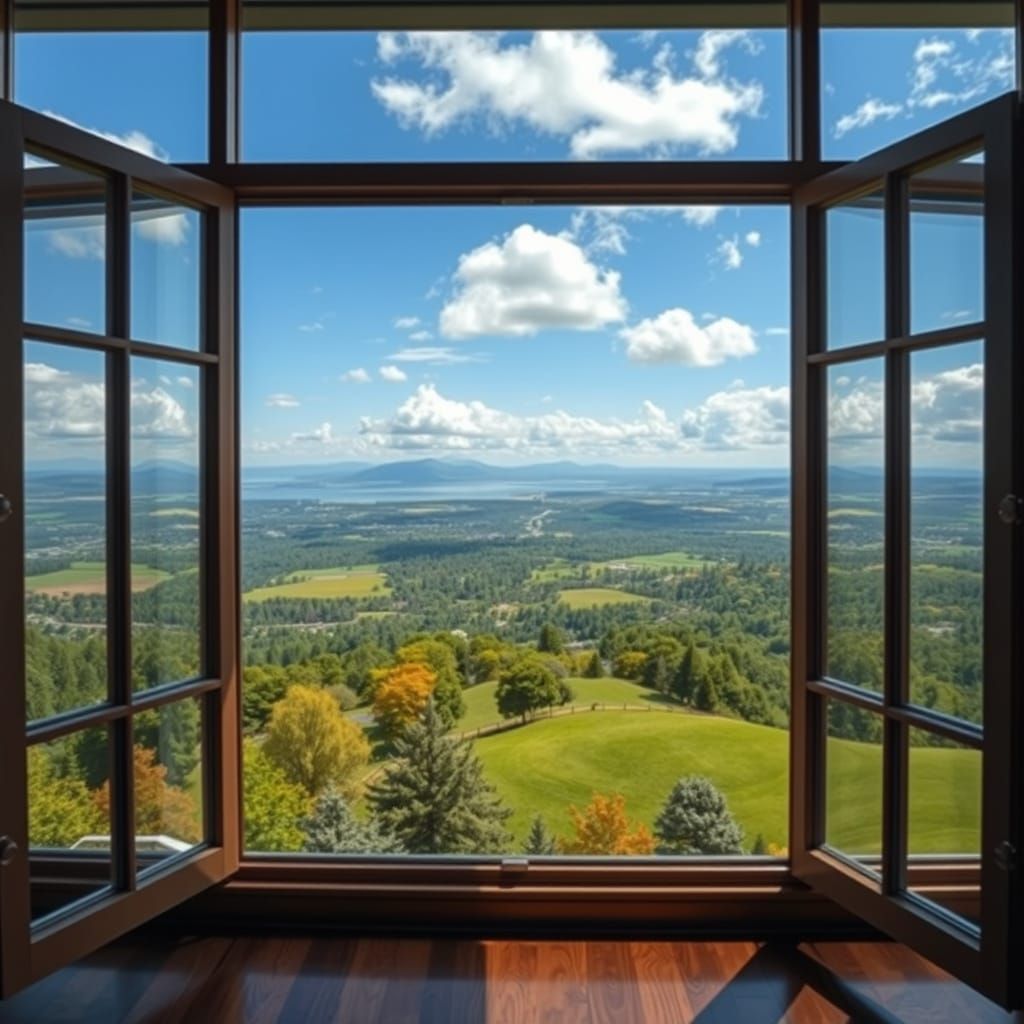 Panoramic Window View in High Dynamic Range