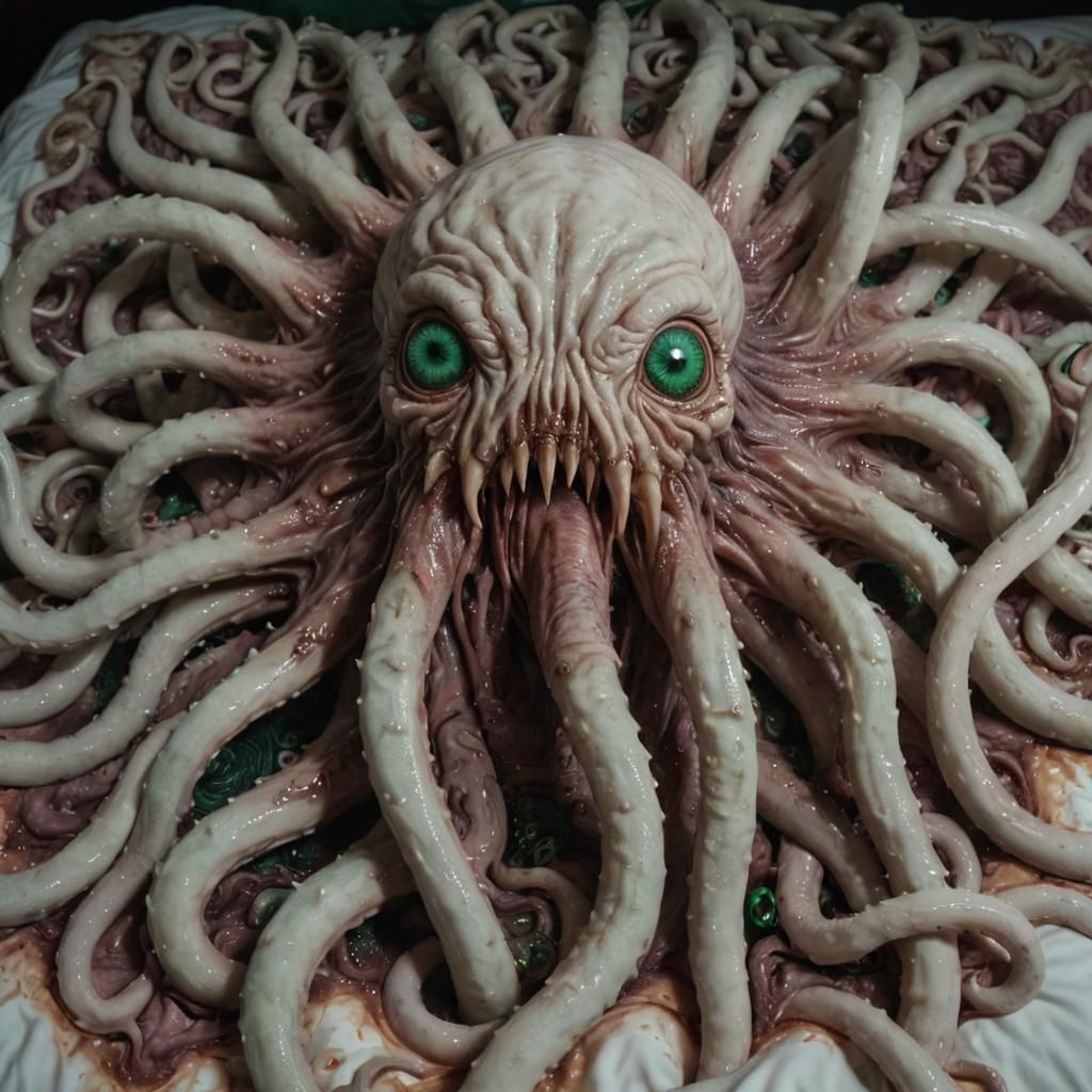 Terrifying Mutation: Human Transforms into Tentacled Horror