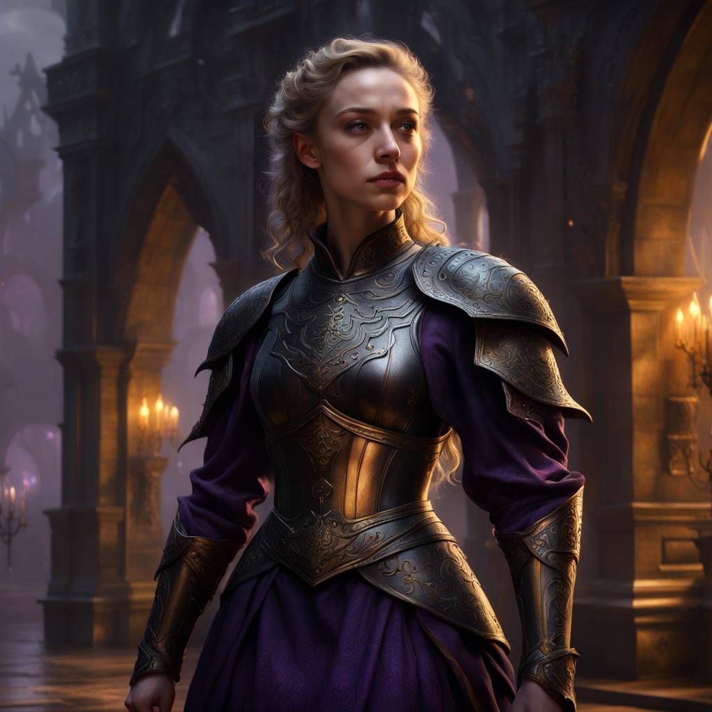 Ethereal Dark Paladin in Hyperdetailed Fantasy Style