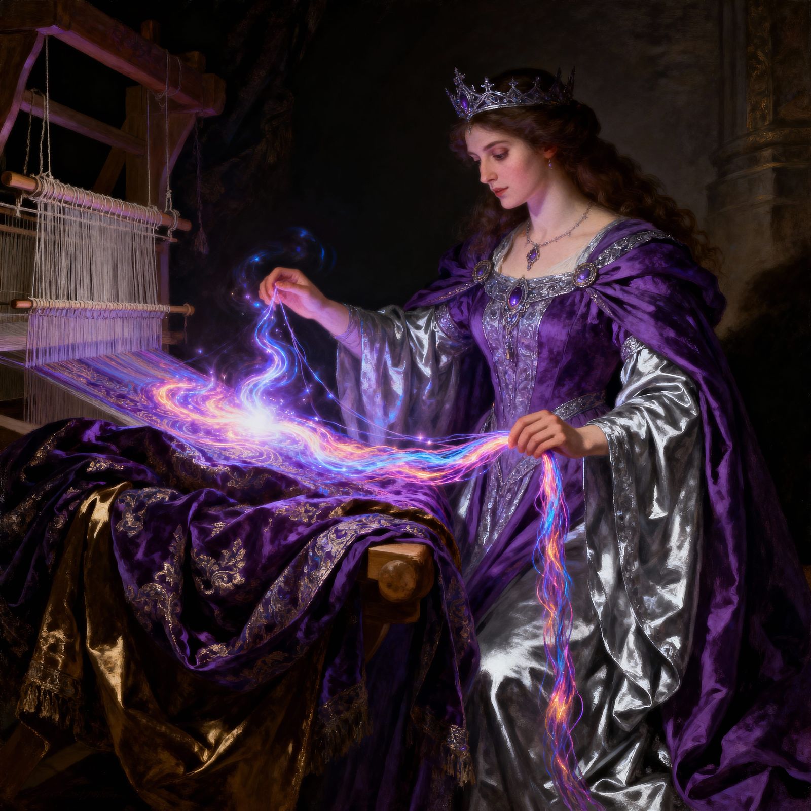 Wizard Weaver Conjures Magical Cloth in Classical Style