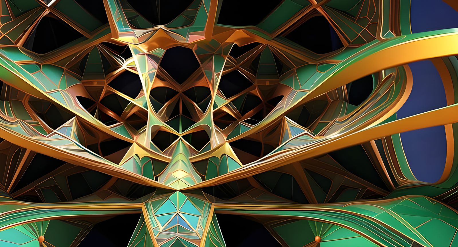 Geometric Mathematical Abstract in Polychromatic Style