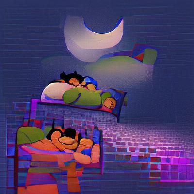 Moonlit Forest: A Nighttime Tranquility Scene