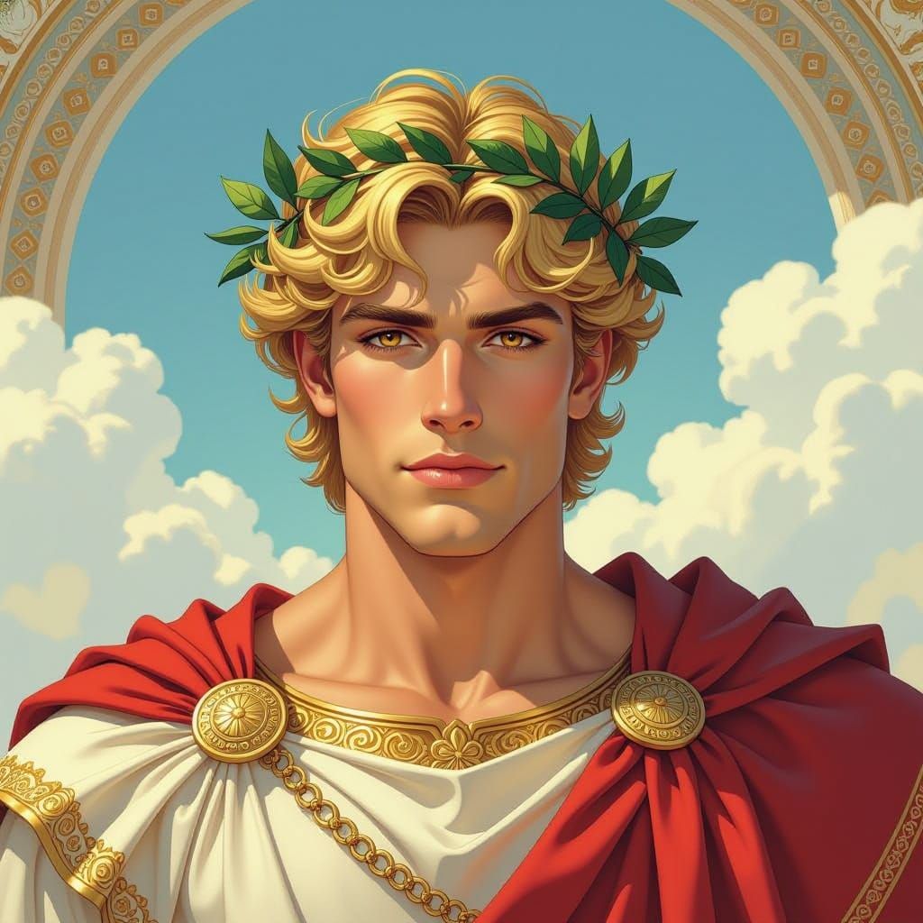 Apollo in Dynamic Comic Book Style