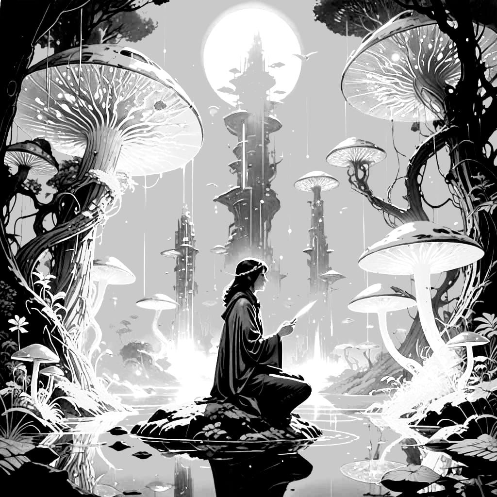 Atlantis Cityscape with Alien Beings