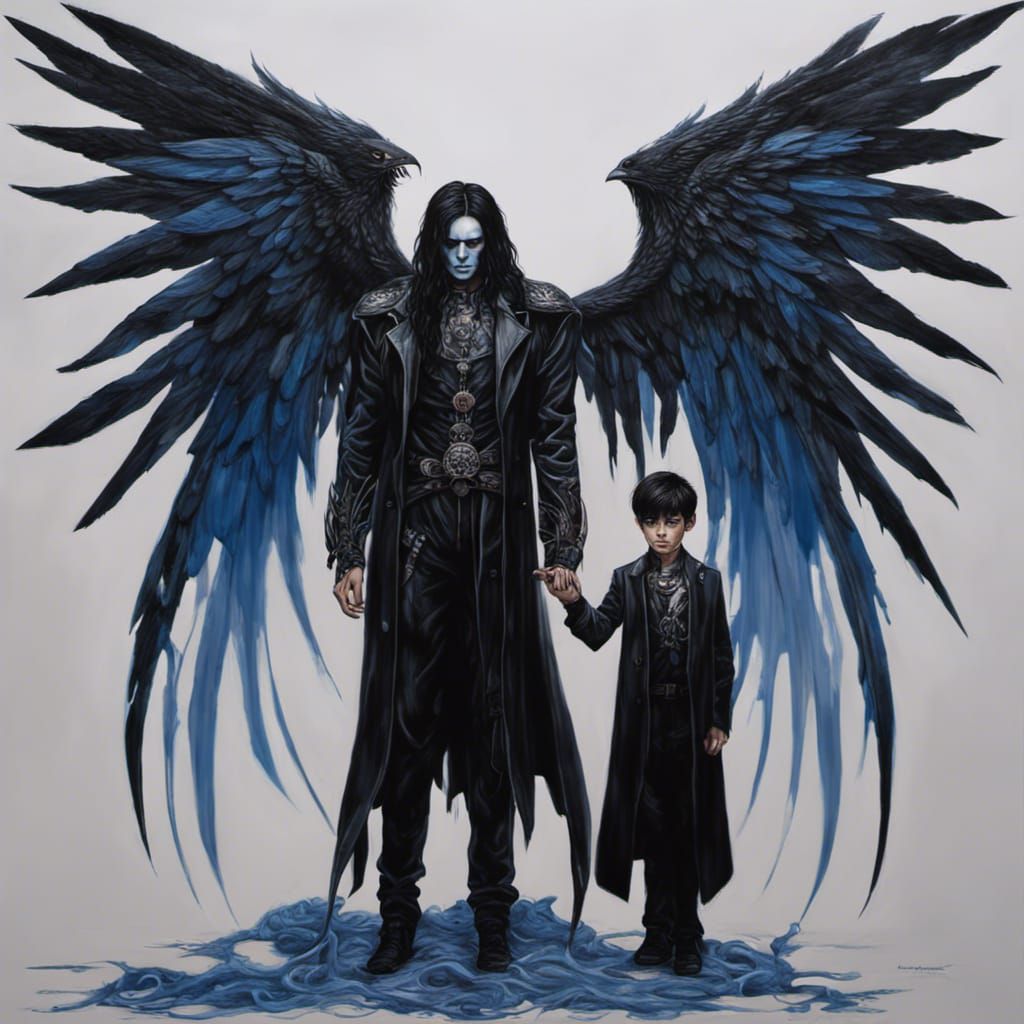 Morpheus and Thanatos: Hyperrealistic Oil Painting