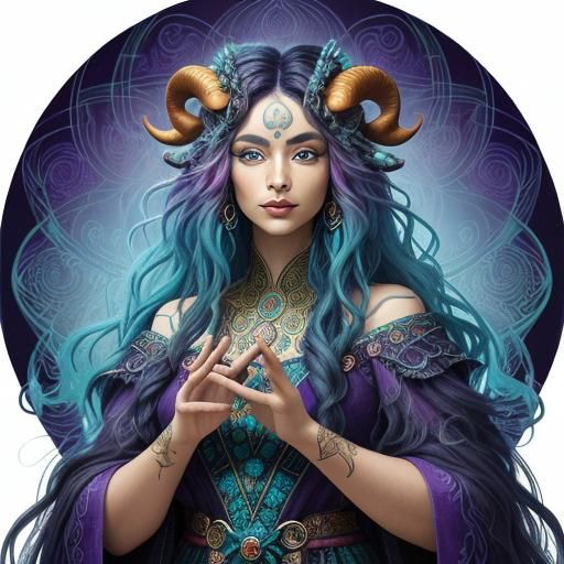 Surreal Mystical Being with Ethereal Gaze