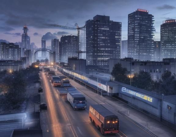 Blueberry Monster in Abandoned Metropolis