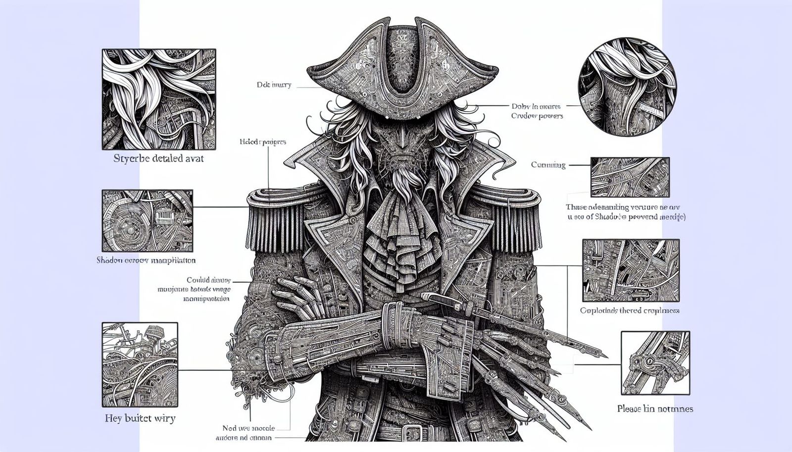 Anime-Style Captain Avatar with Shadow Powers