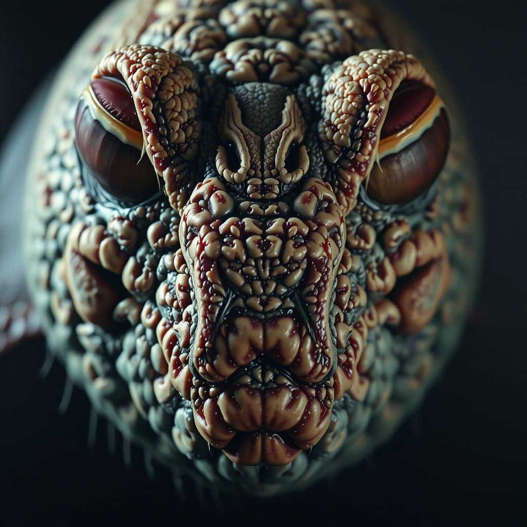 Ethereal Zoomorphic Creature in Oil Paint