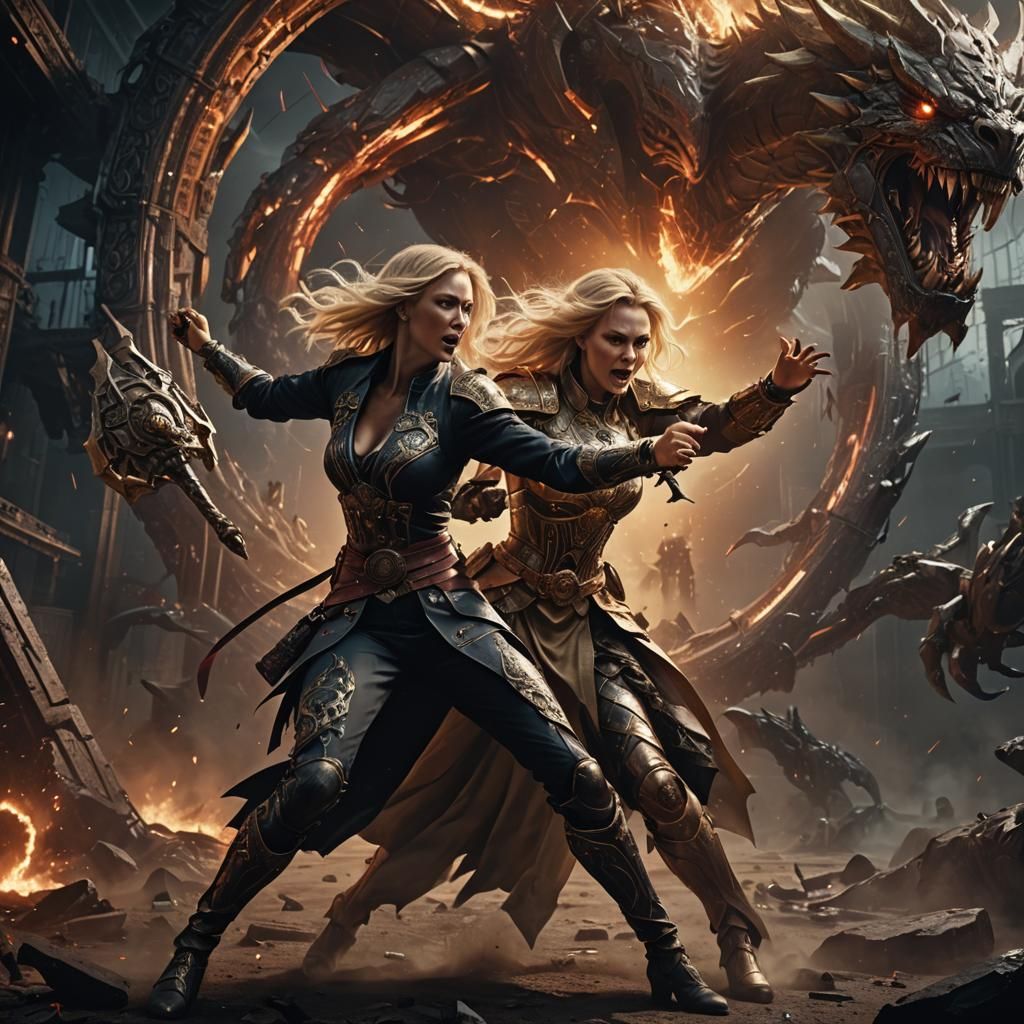 Blonde Woman Beats Final Boss in Dark Game