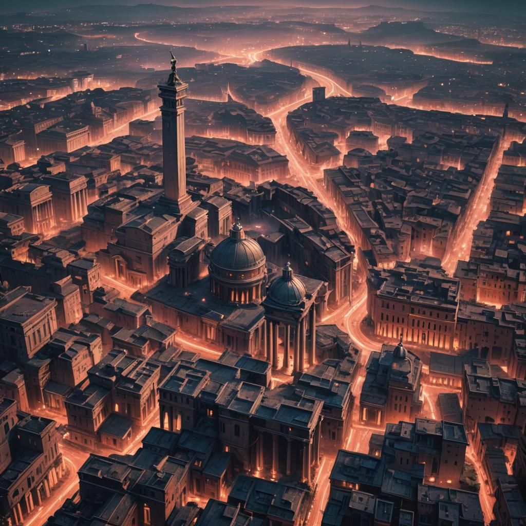 Cyberpunk Rome: A Futuristic Ancient Empire