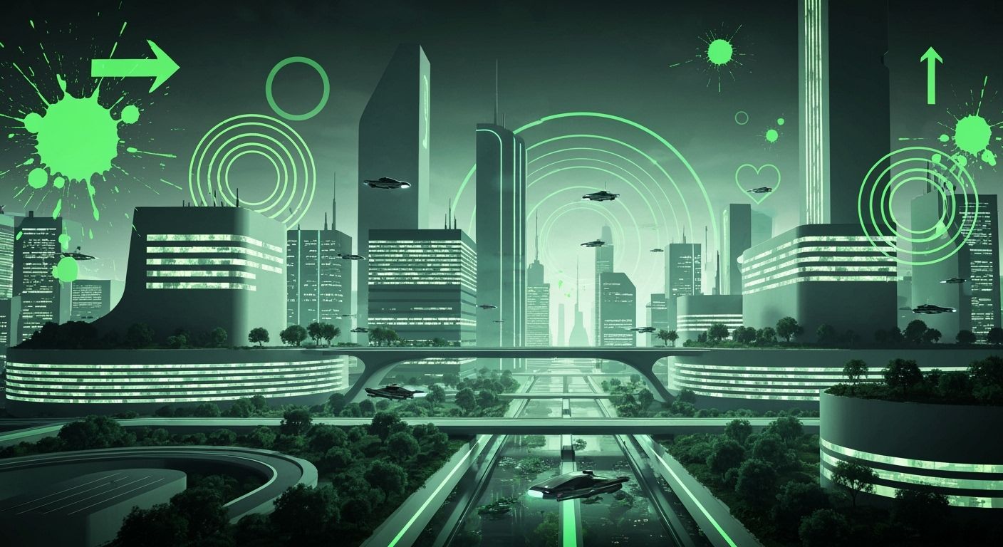 Utopian Cityscape: Frutiger Metro Aesthetic