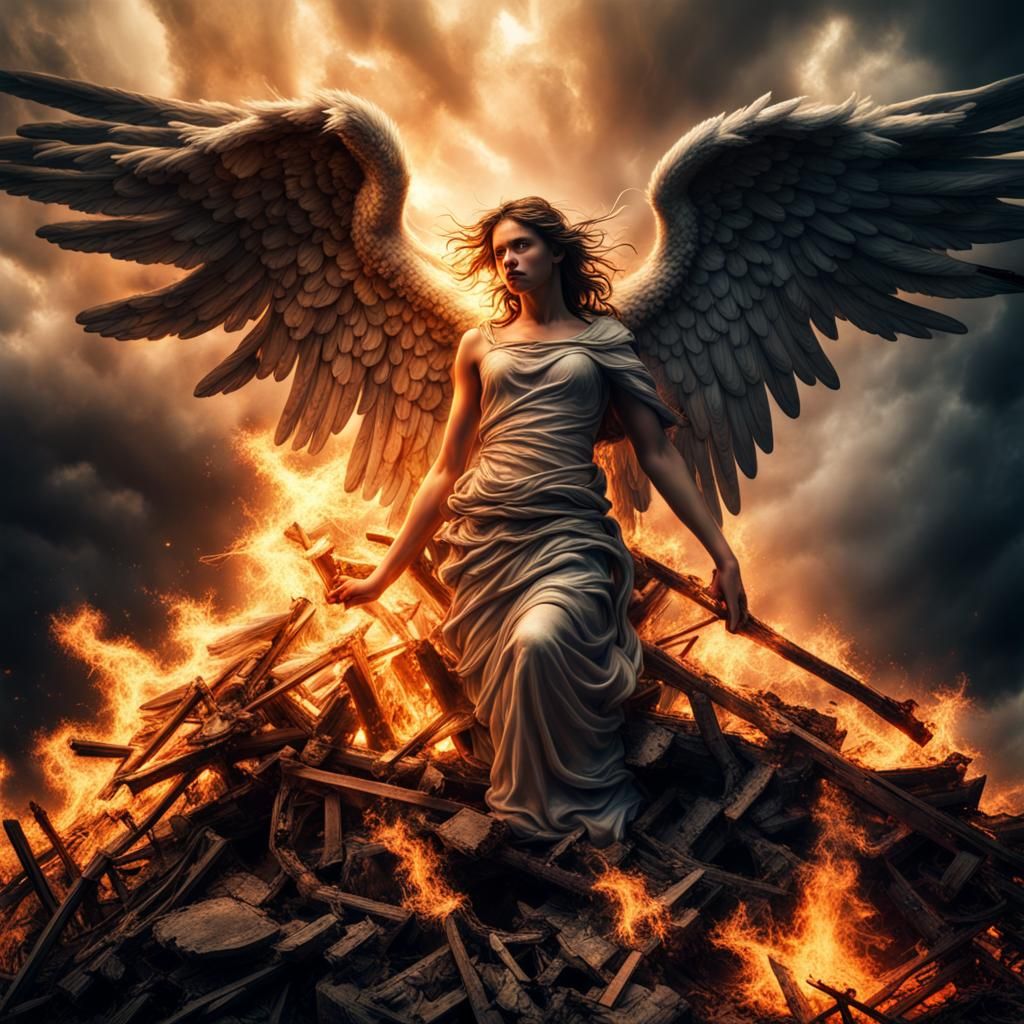 Angel Saves World from Fiery Destruction