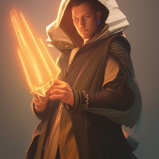 Warlock Locksmith Portrait in Hyperdetailed Style