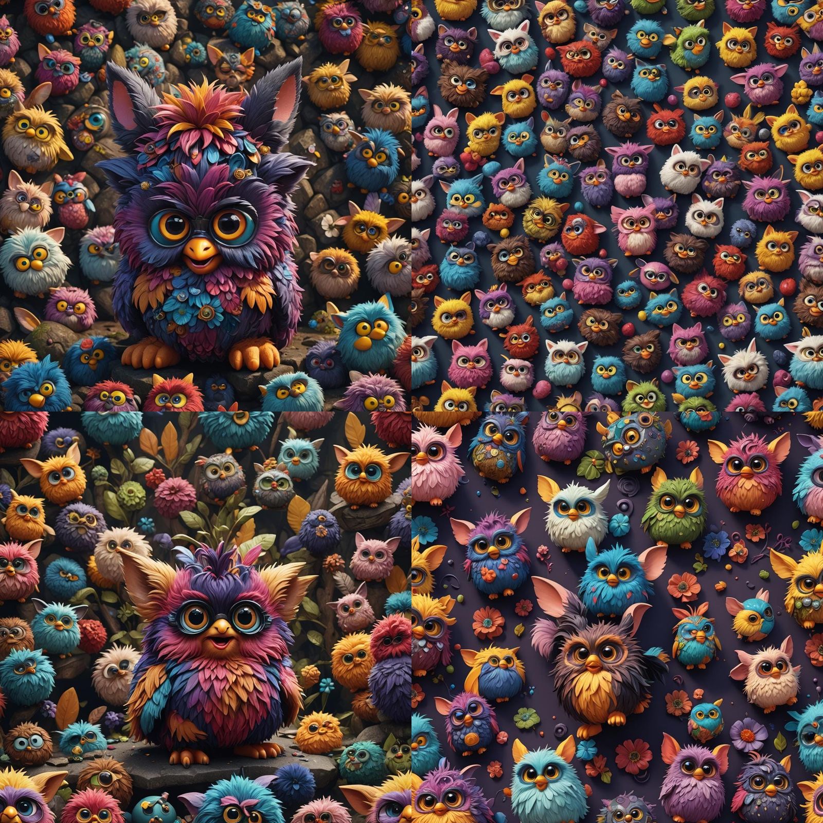 Cute Furby: Detailed Matte Painting in 8K