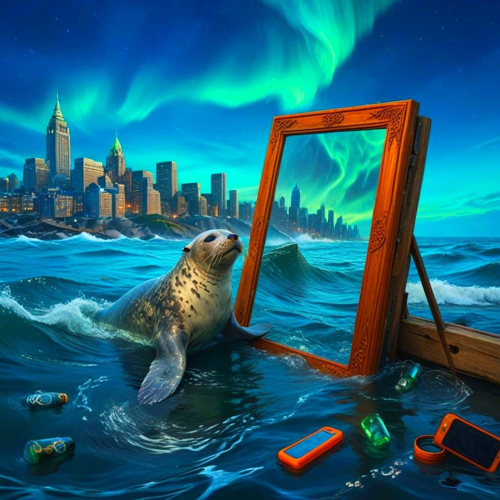 Mystical Selkie Emerge from Coastal City