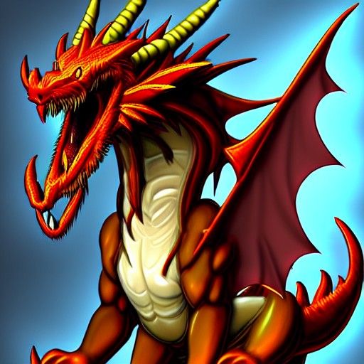 Anthropomorphic Dragon God: Majestic AI Art