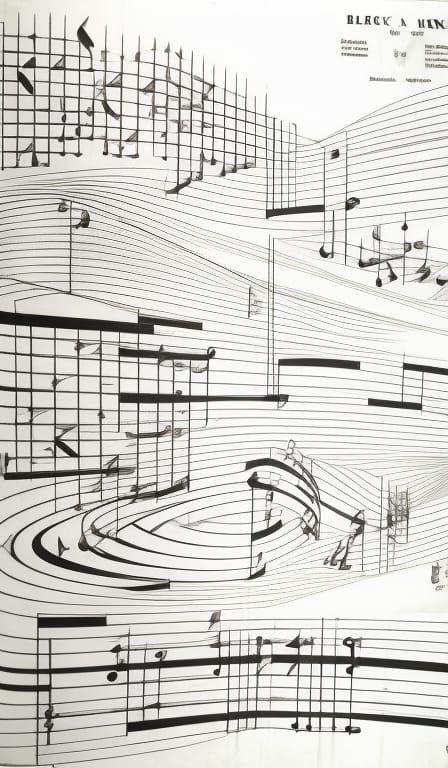 Complex Graphic Score in Black and White