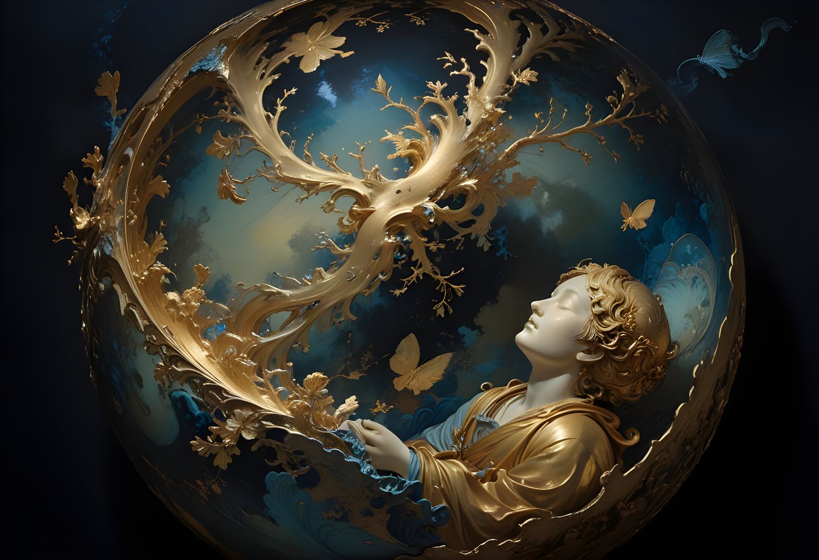 Golden Sphere and Human Duality in Renaissance Flemish Style
