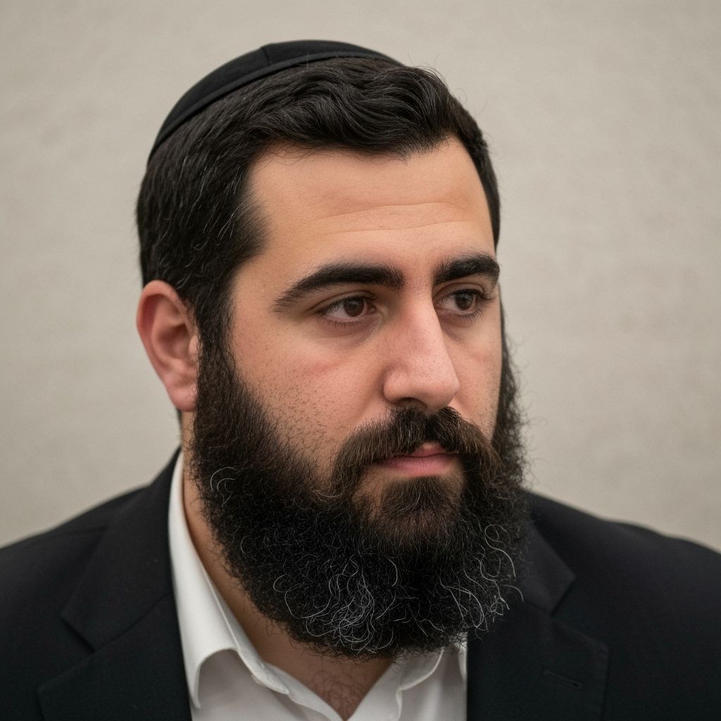 Portrait of a Haredi Jewish Man in Contemplation