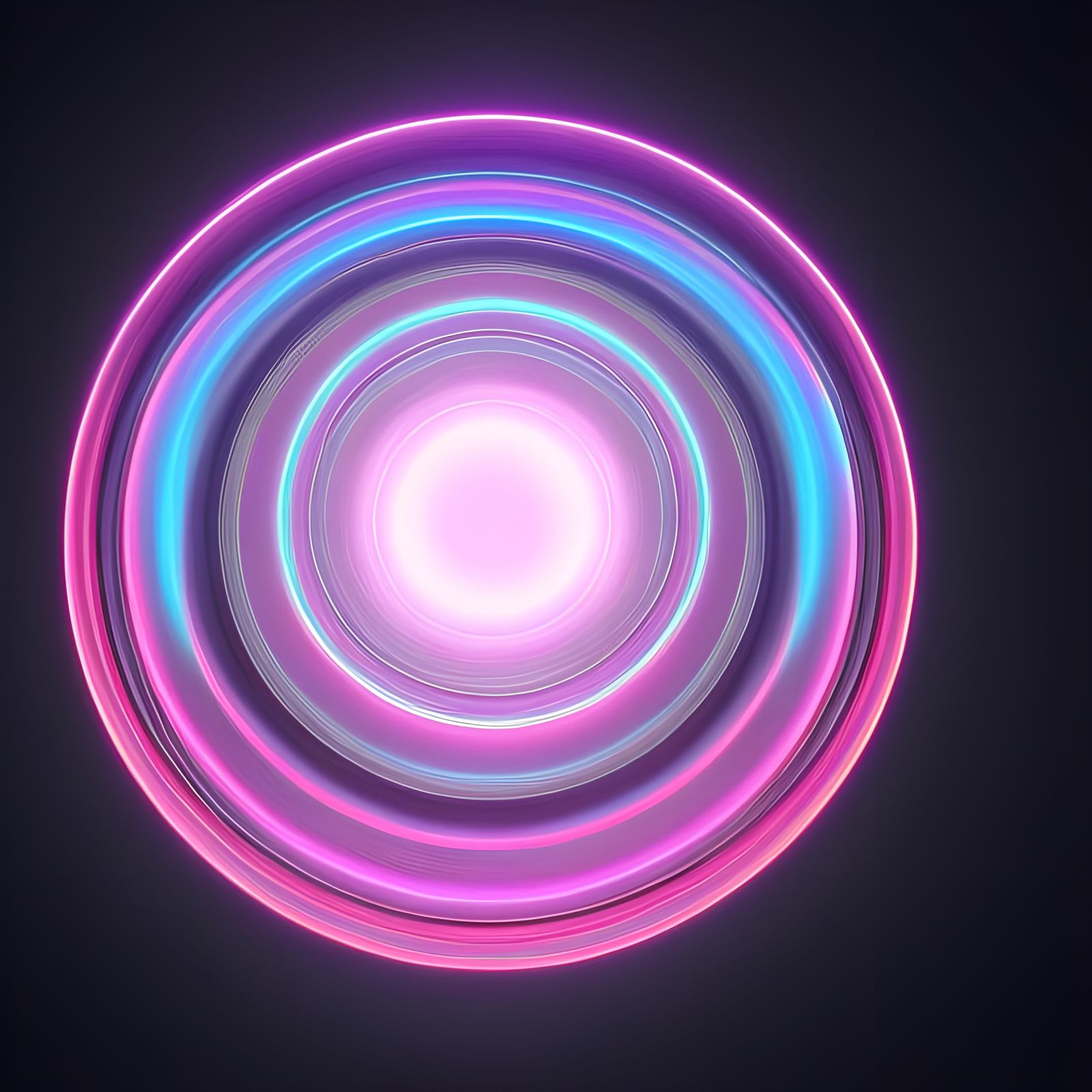 Abstract Ethereal Design with Circular Object and Fractals