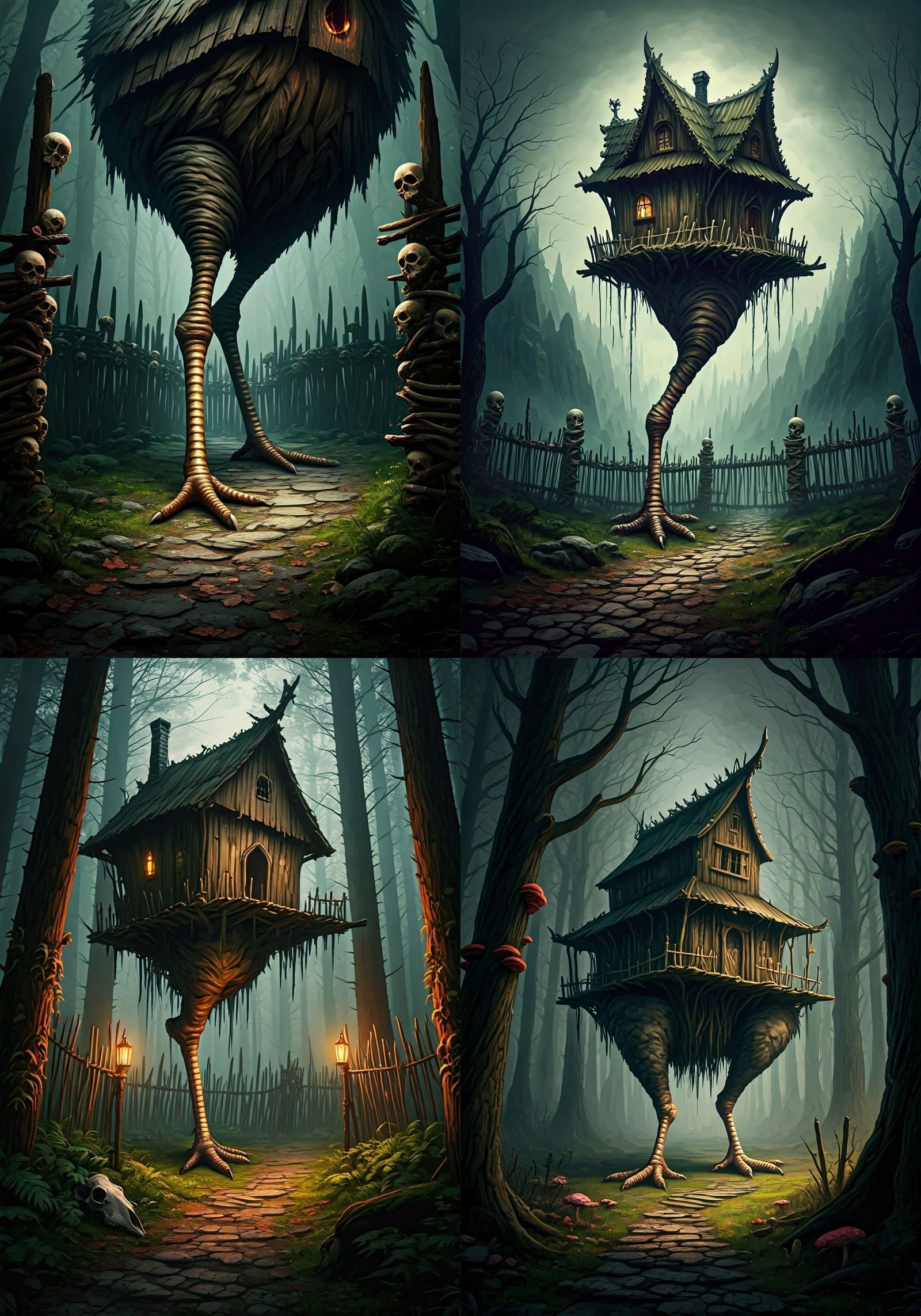 Baba Yaga's Hut: Fantastical Matte Painting