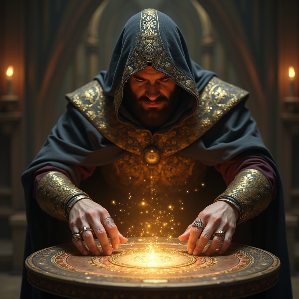 Oracle of Gilded Time in Renaissance Style