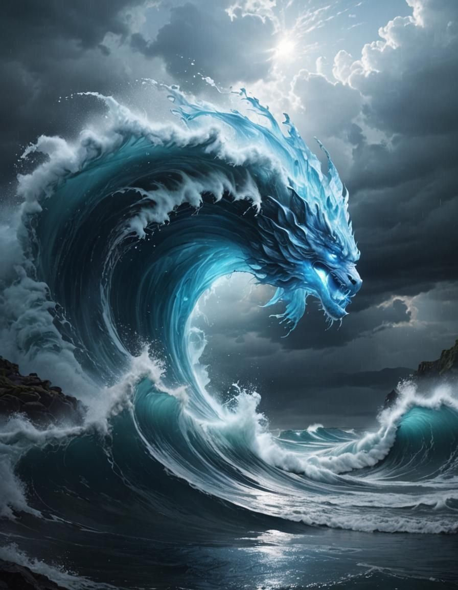 Undine Water Elemental Digital Matte Painting