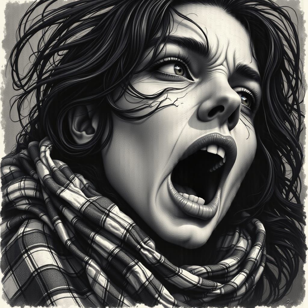 Intimate Portrait of a Woman in Ink